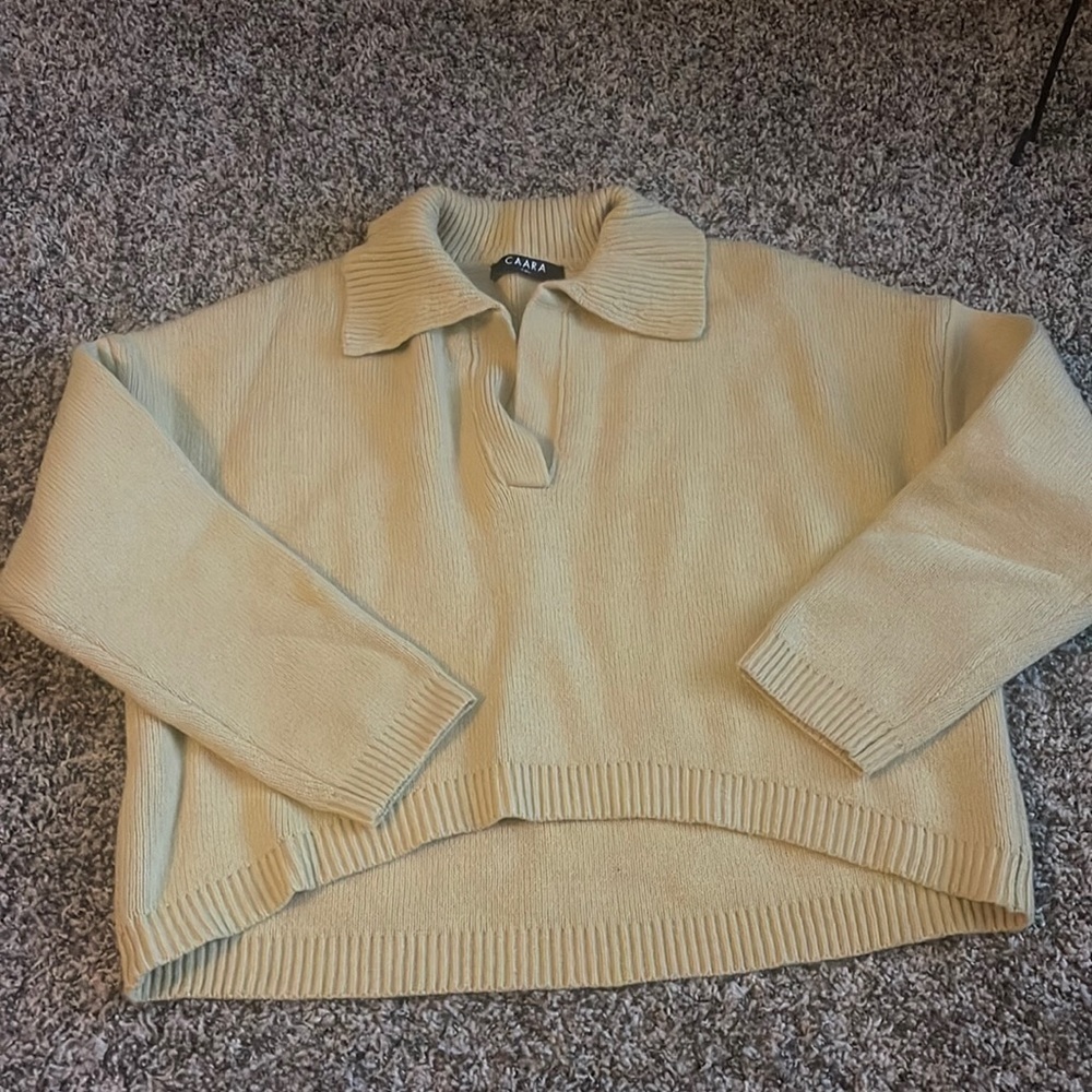 Caara Mustard Sweater L - Picture 2 of 9